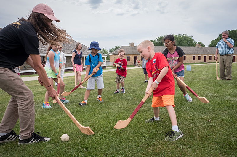 Games on the parade ground