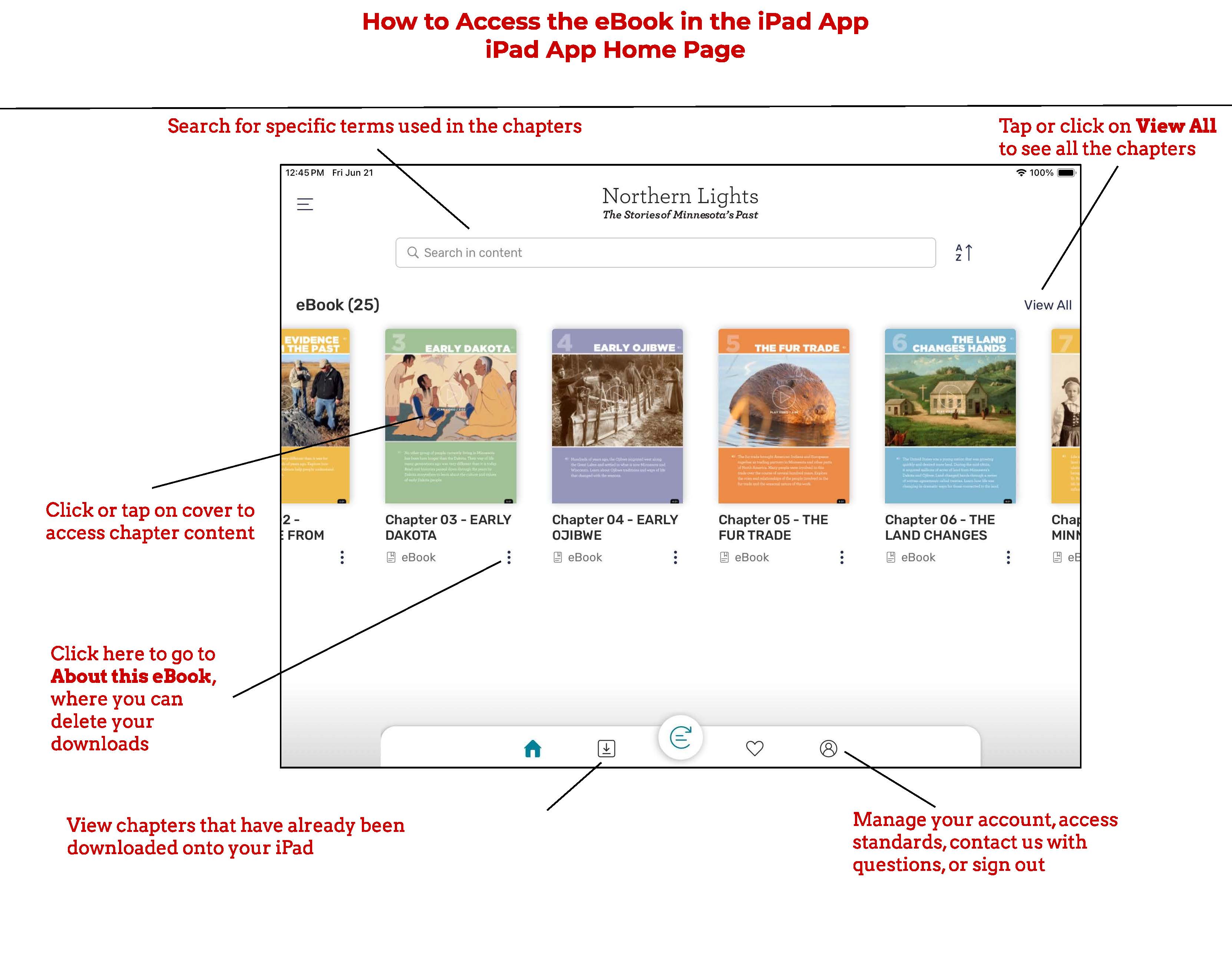 How to use NL eBook on an iPad cover interface.