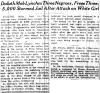 Duluth Mob Lynches Three Negroes, Frees Three; 5,000 Stormed Jail After Attack on White Girl.--Newspaper(s) (jpeg)